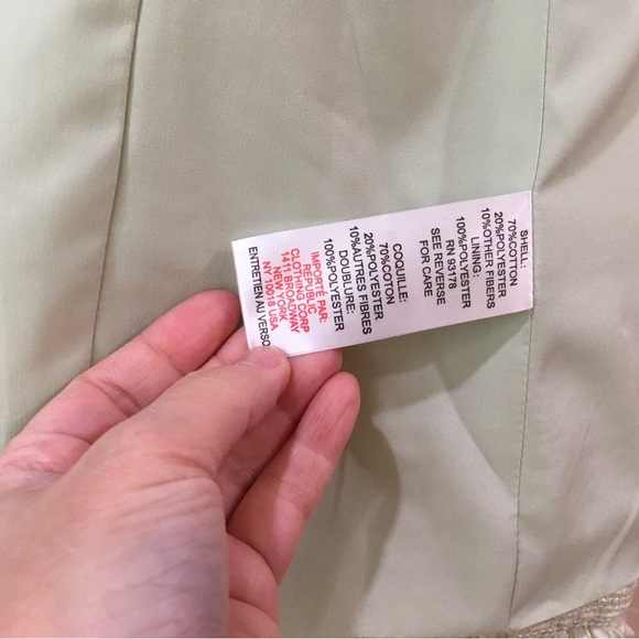 House of Harlow 1960 Pistachio large Green tweed Double-Breasted Blazer - Picture 5 of 7